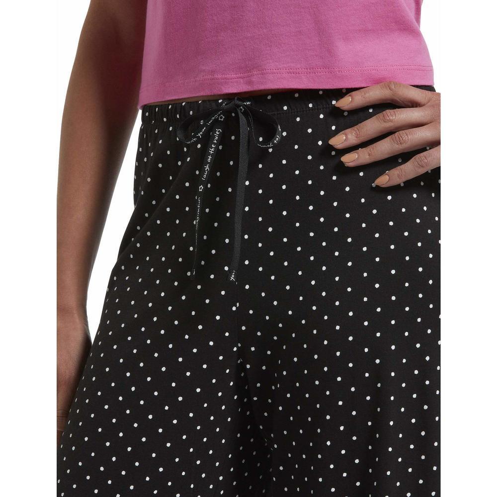 Hue Women's SleepWell Basic Printed Knit Performance Sleep Pajama Pant, Made - Picture 3 of 3